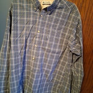 Columbia Men's Casual Blue Checkered Shirt